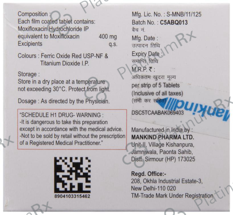 Mahaflox 400mg Tablet 5s