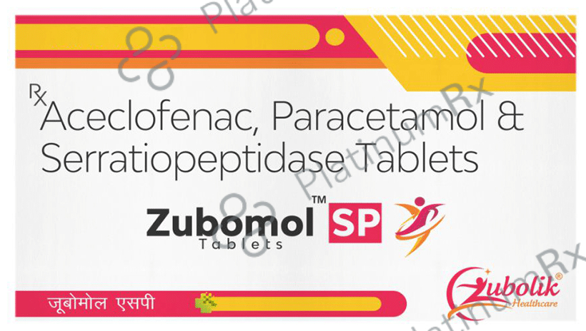 Zubomol SP 100mg/325mg/15mg Tablet