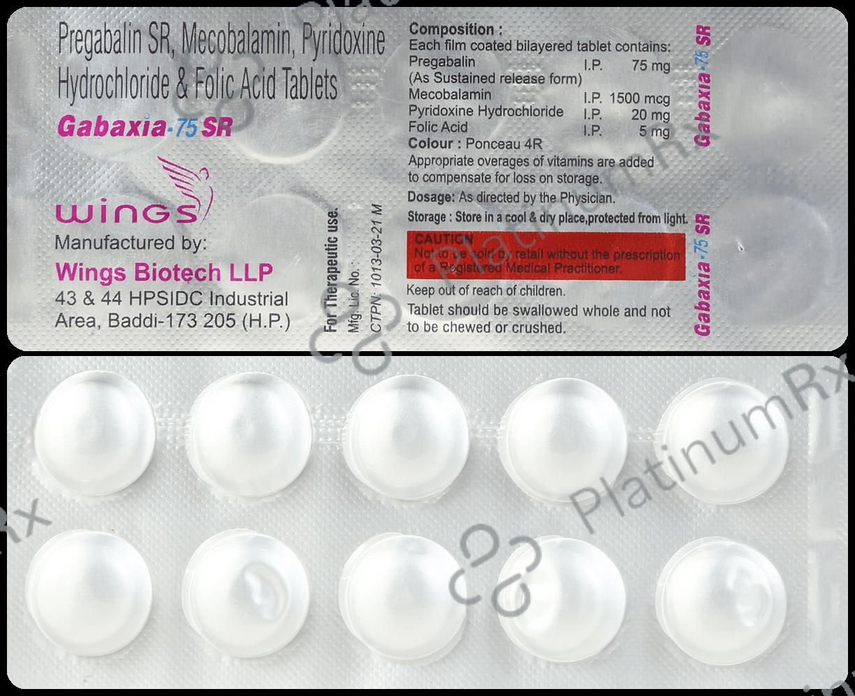 Gabaxia 75 SR Tablet