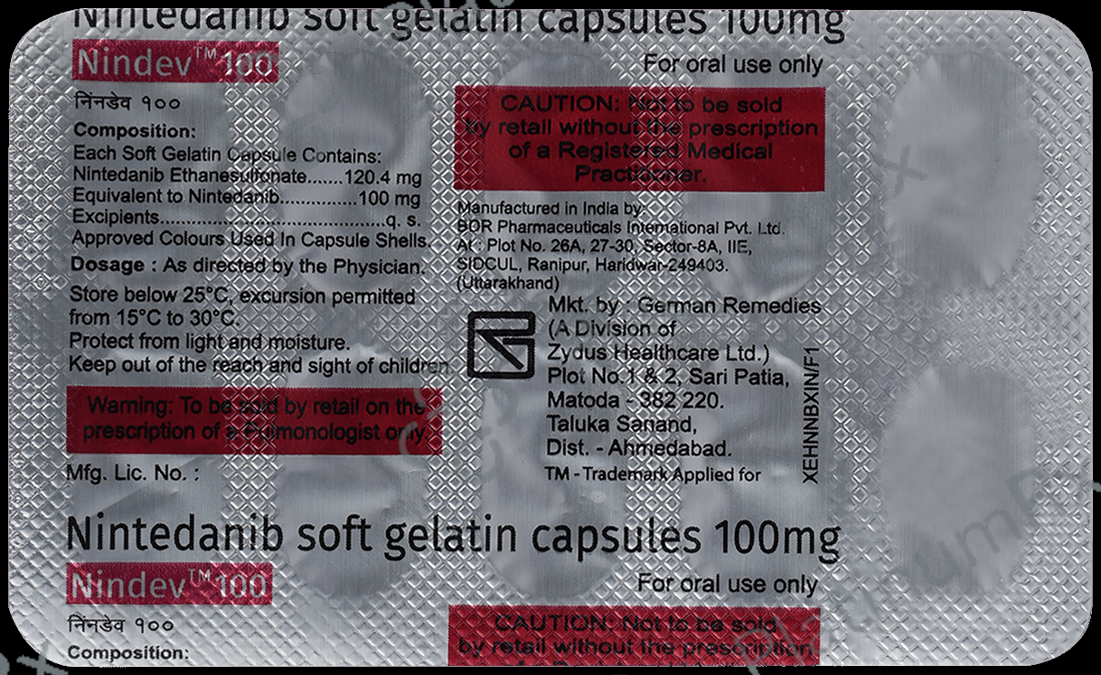 Nindev 100mg Soft Gelatin Capsule