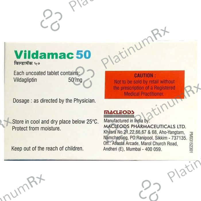 Vildamac 50mg Tablet 15s