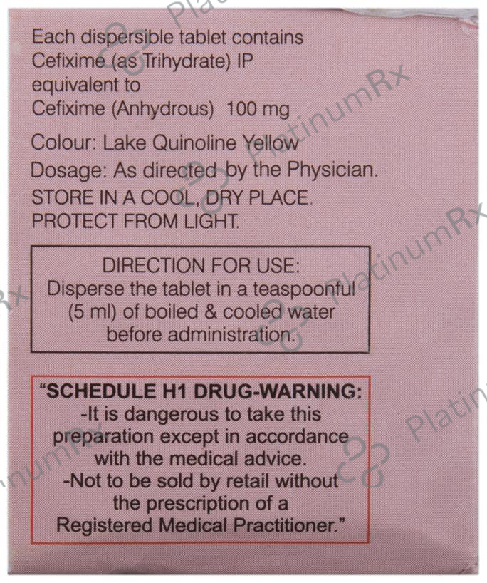 Cefolac DT 100mg Tablet 10s