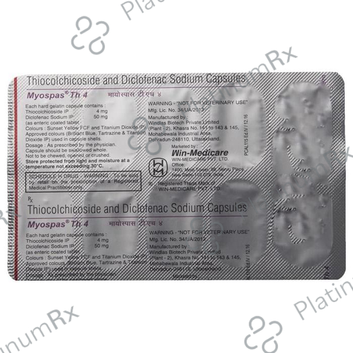 Myospas TH 50/4mg Capsule 10s