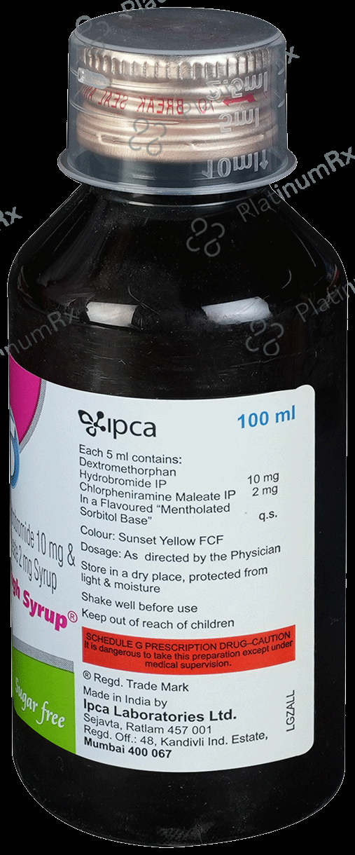 Solvin 2/10mg Cough Syrup Sugar Free 100ml