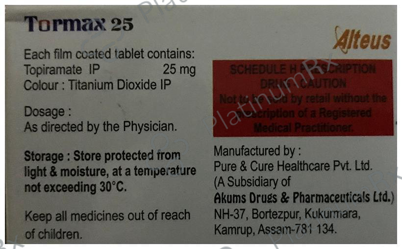 Tormax 25 Tablet