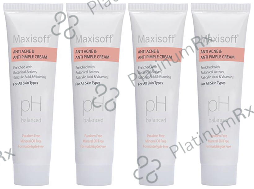 Maxisoft PH Balanced Anti Acne & Anti Pimple Cream (25gm Each) 4 Tubes