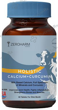 Zeroharm Sciences Holistic Calcium + Curcumin Tablet for Improving Joint Health and Strengthen Bones and Muscles