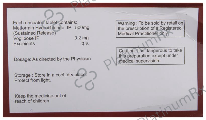 Voglikem M 500/0.2mg Tablet SR 10s