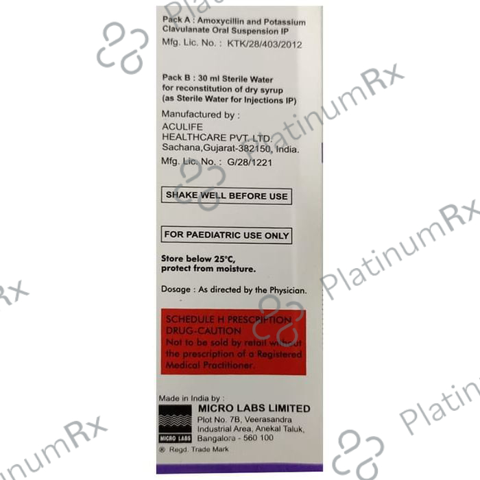 Erox CV 200/28.5mg Dry Syrup 30ml