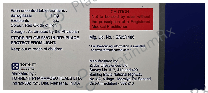 Vorxar 4mg Tablet 10s