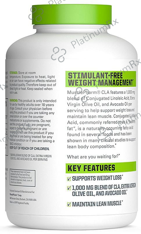 Muscle Pharm Essential CLA 1000mg Softgels 180 capsules