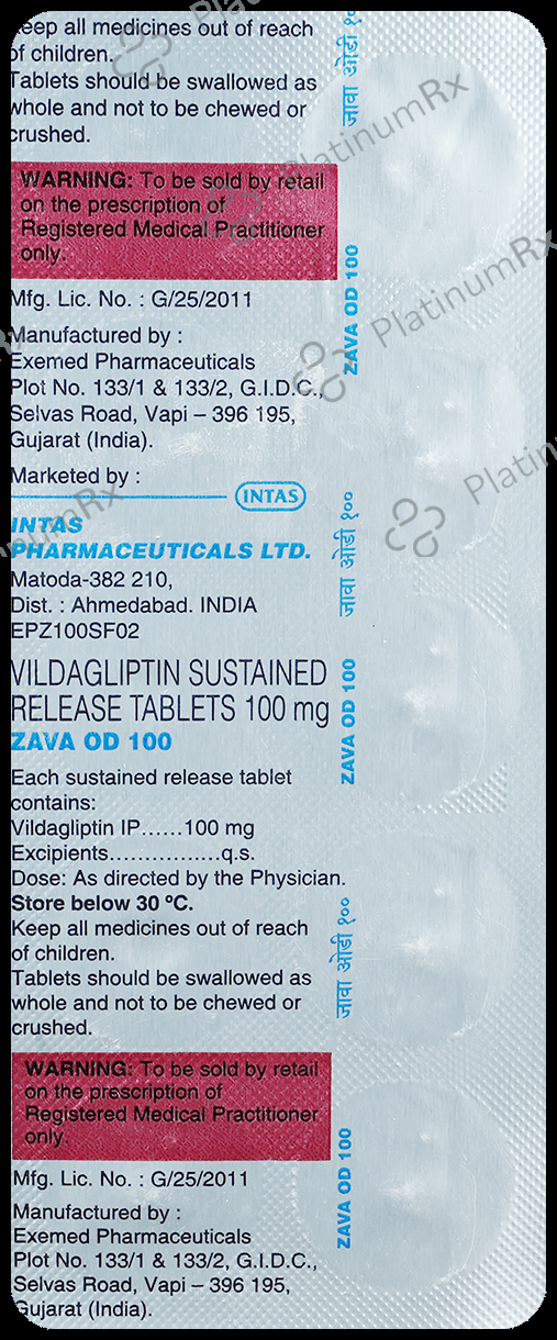 Zava OD 100mg Tablet 10s