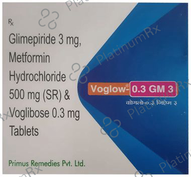 Voglow GM3 3/500/0.3mg Tablet SR 15s