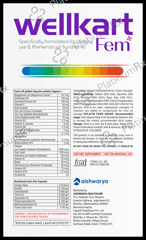 Wellkart Fem+ Softgel Capsule(15 Each)