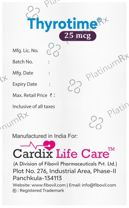 Thyrotime 25mcg Tablet