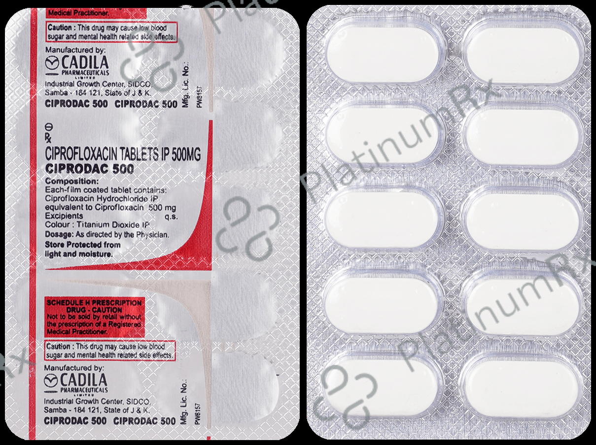 Ciprodac 500mg Tablet 10s