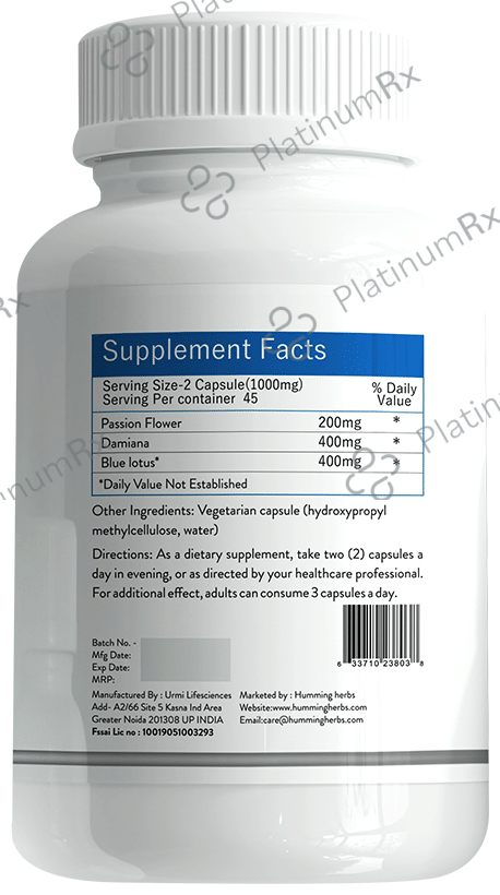 Humming Herbs Neuro-Vana 1000mg Veg Capsule
