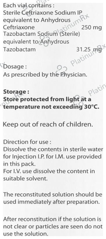 Ceftovil TZ 281.25mg Injection