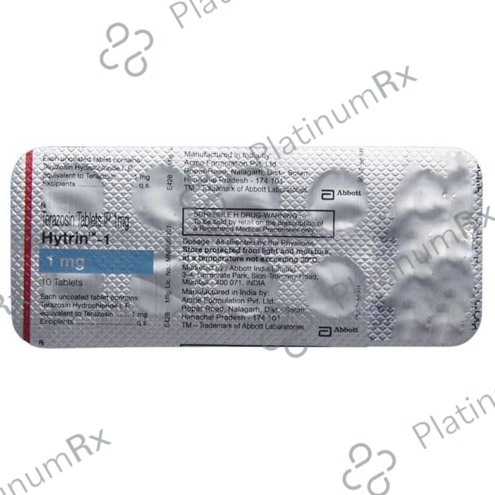 Hytrin 1mg Tablet 10s