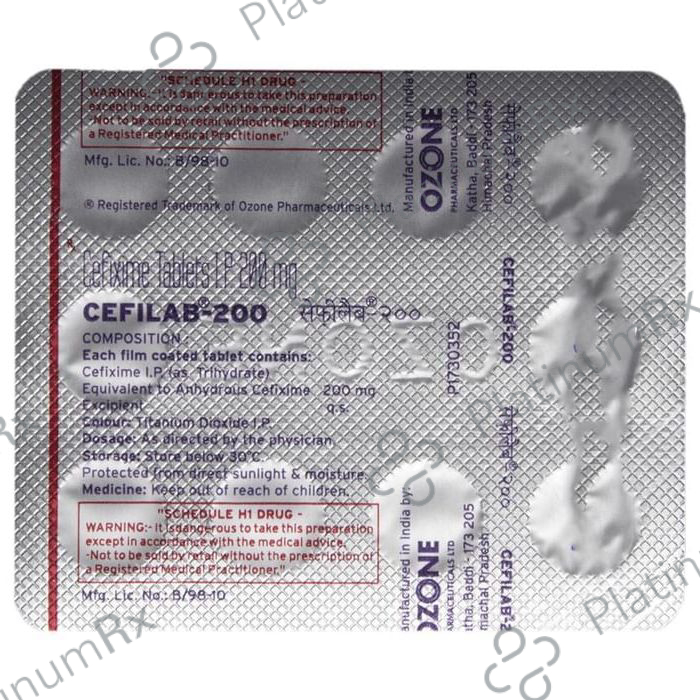 Cefilab 200mg Tablet 10s
