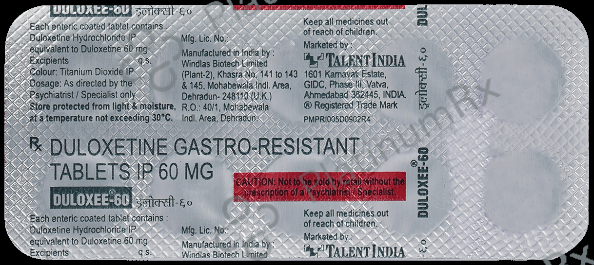Duloxee 60mg Tablet