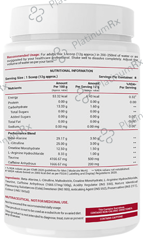 OneLife Pre Workout Powder Cola 100 gm