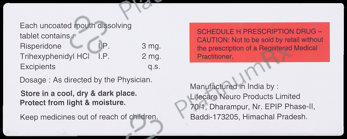 Zophar Plus 3mg/2mg Tablet