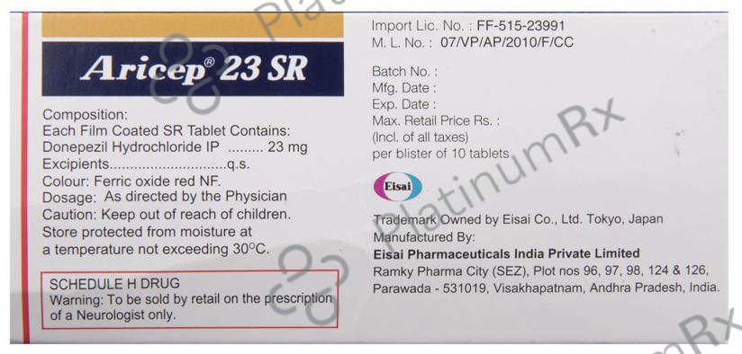 Aricep 23mg SR Tablet 10s