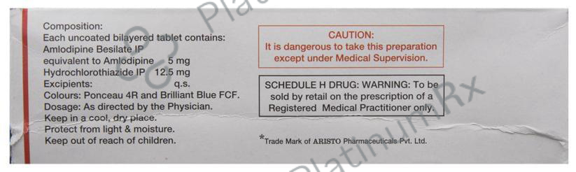 Amlosafe H 5/12.5mg Tablet 10s