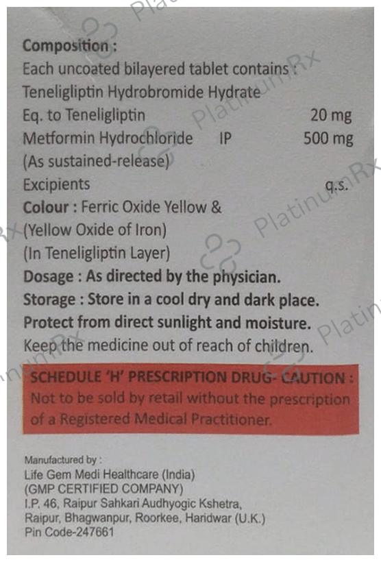 Tenlaid-M 500 Tablet SR