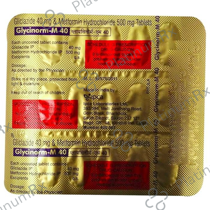 Glycinorm M 40/500mg Tablet 15s
