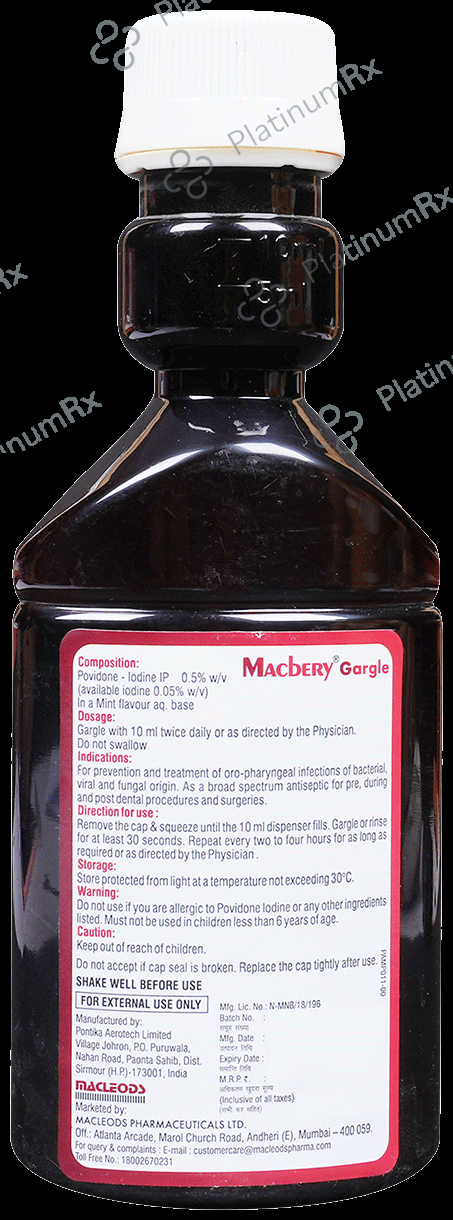 Macbery 0.5% Mint Gargle 150ml