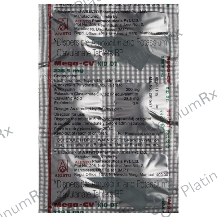 Mega CV Kid 200/28.5mg Tablet DT 6s