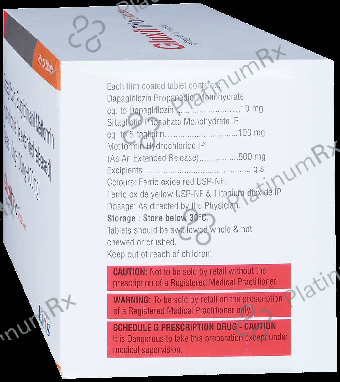 Gluxit Trio 10/500/100mg Tablet 15s