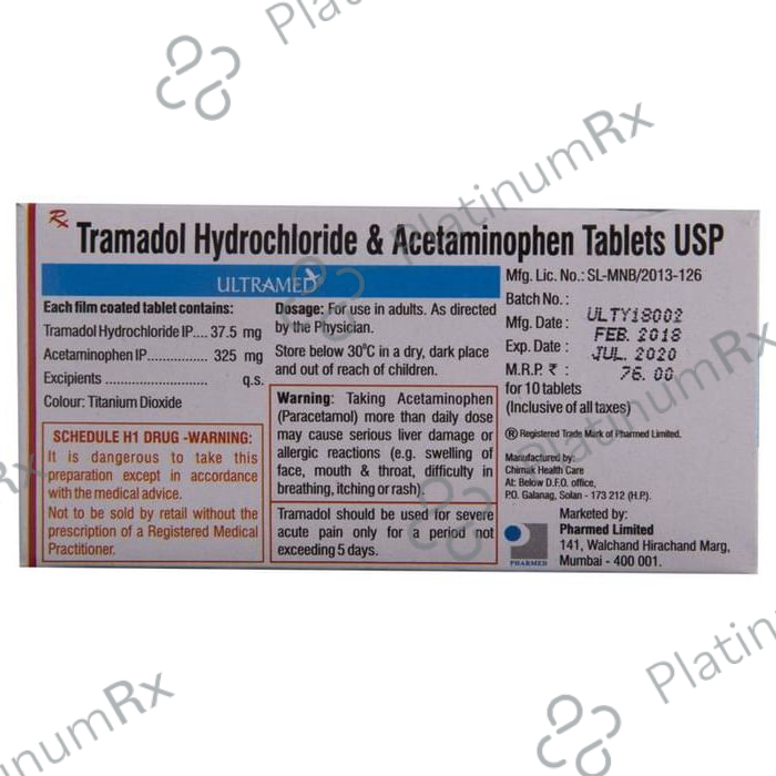 Ultramed 325mg/37.5mg Tablet