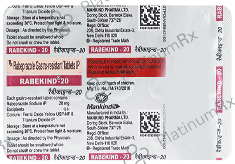 Rabekind 20mg Tablet 15s