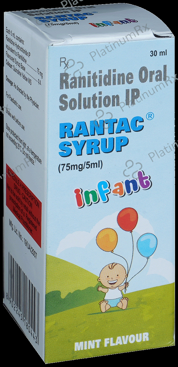 Rantac Infant 75mg Syrup Mint 30ml