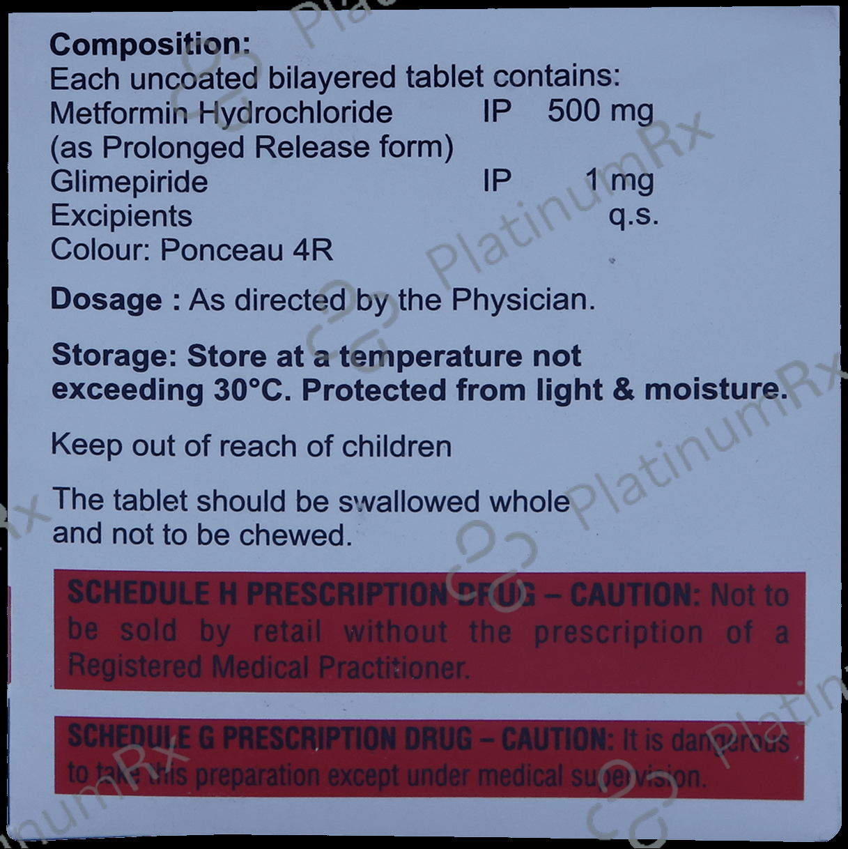 Mpride 1mg/500mg Tablet PR