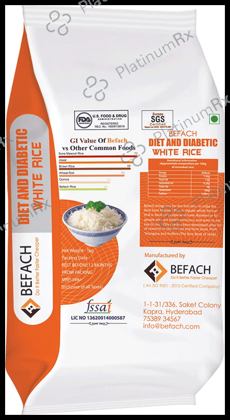 Befach Diet and Diabetic White Rice 1 kg