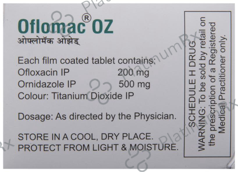 Oflomac OZ 200/500mg Tablet 10s