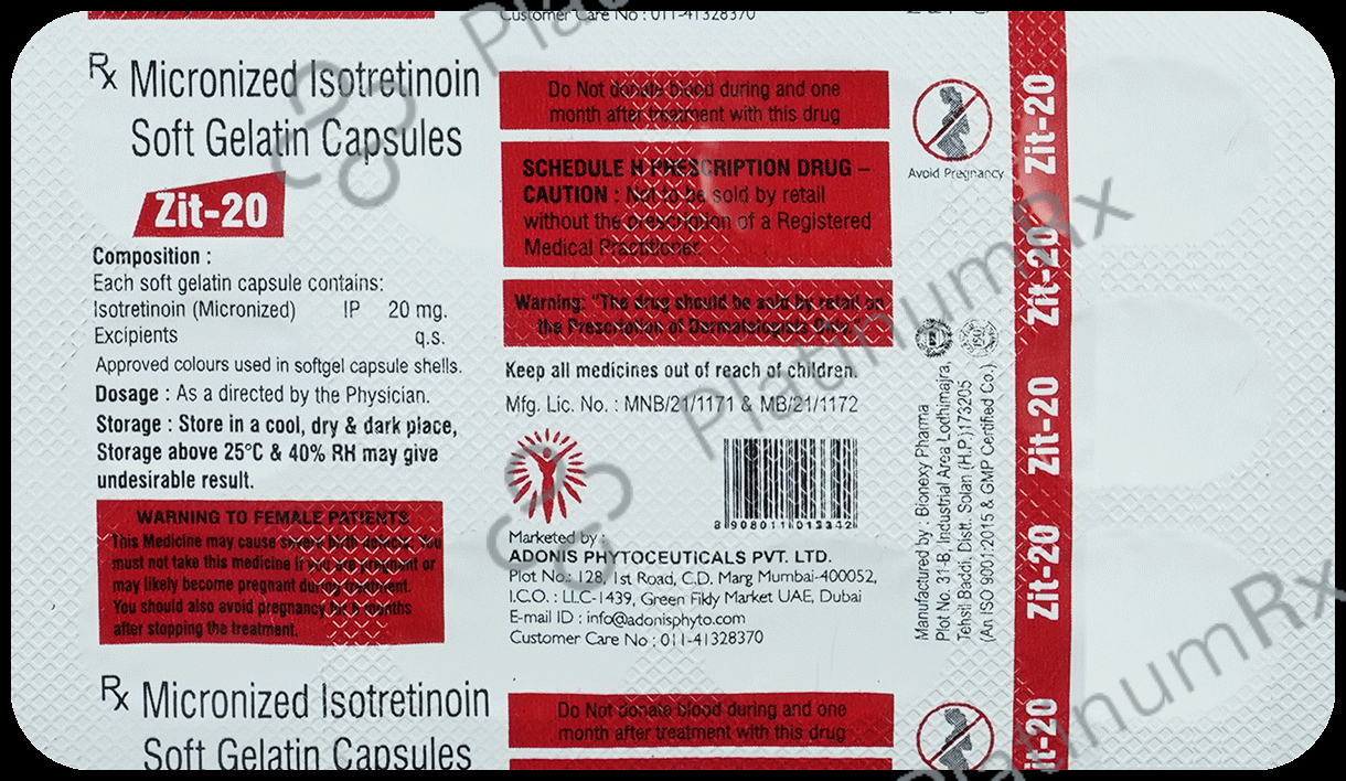 Zit 20 Softgel Capsule