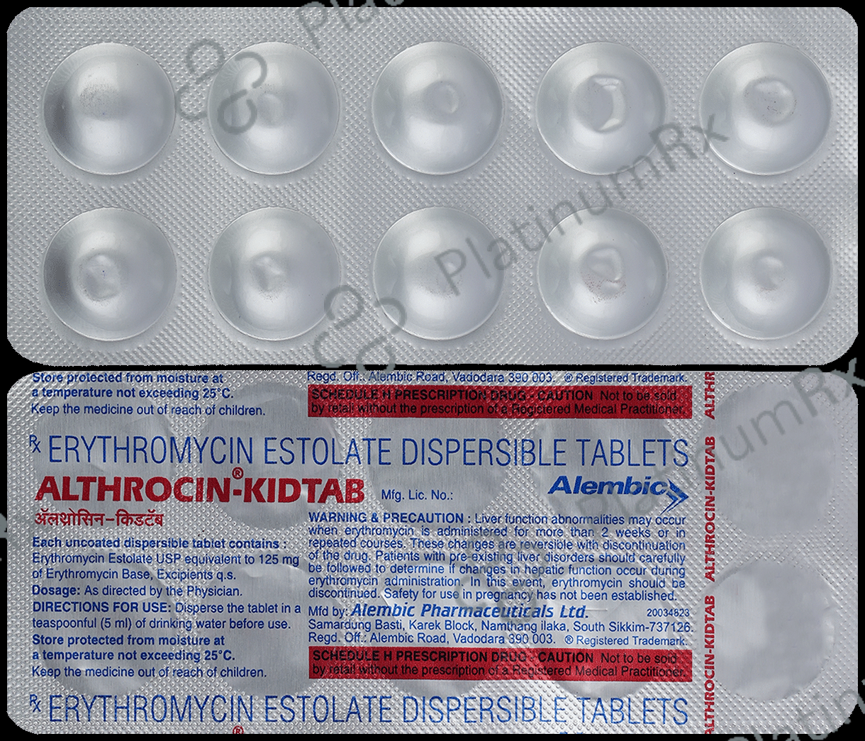 Althrocin Kid 125mg Tablet 10s
