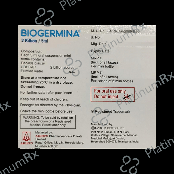 Biogermina Oral Suspension (5ml Each) 6s