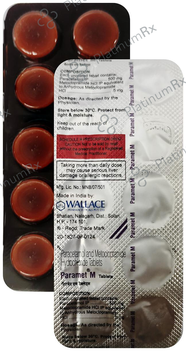 Paramet M 5mg/500mg Tablet 10s