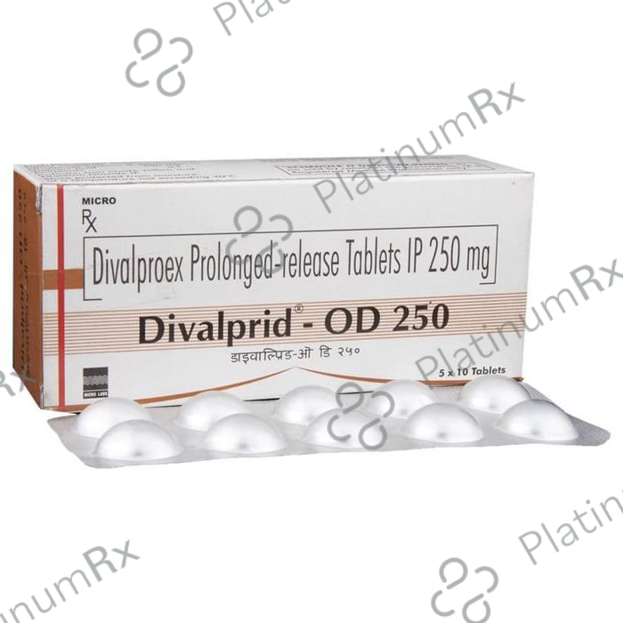Divalprid 250mg OD Tablet PR 10s