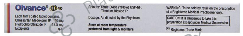 Olvance H 40/12.5mg Tablet 10s