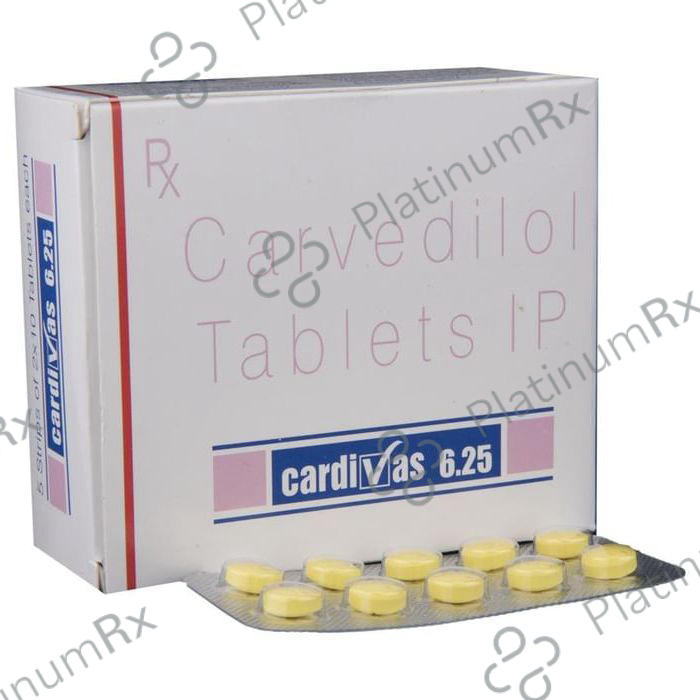 Cardivas 6.25mg Tablet 10s