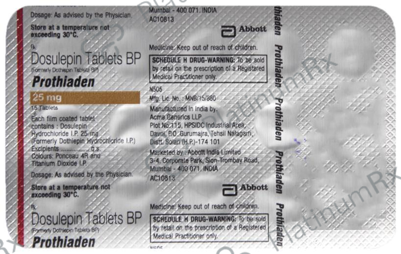 Prothiaden 25mg Tablet 15s