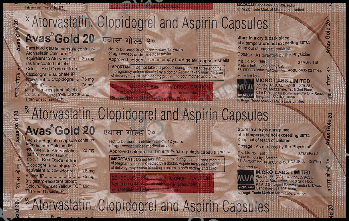 Avas Gold 75/20/75mg Capsule 10s