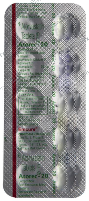 Atorec 20mg Tablet 10s